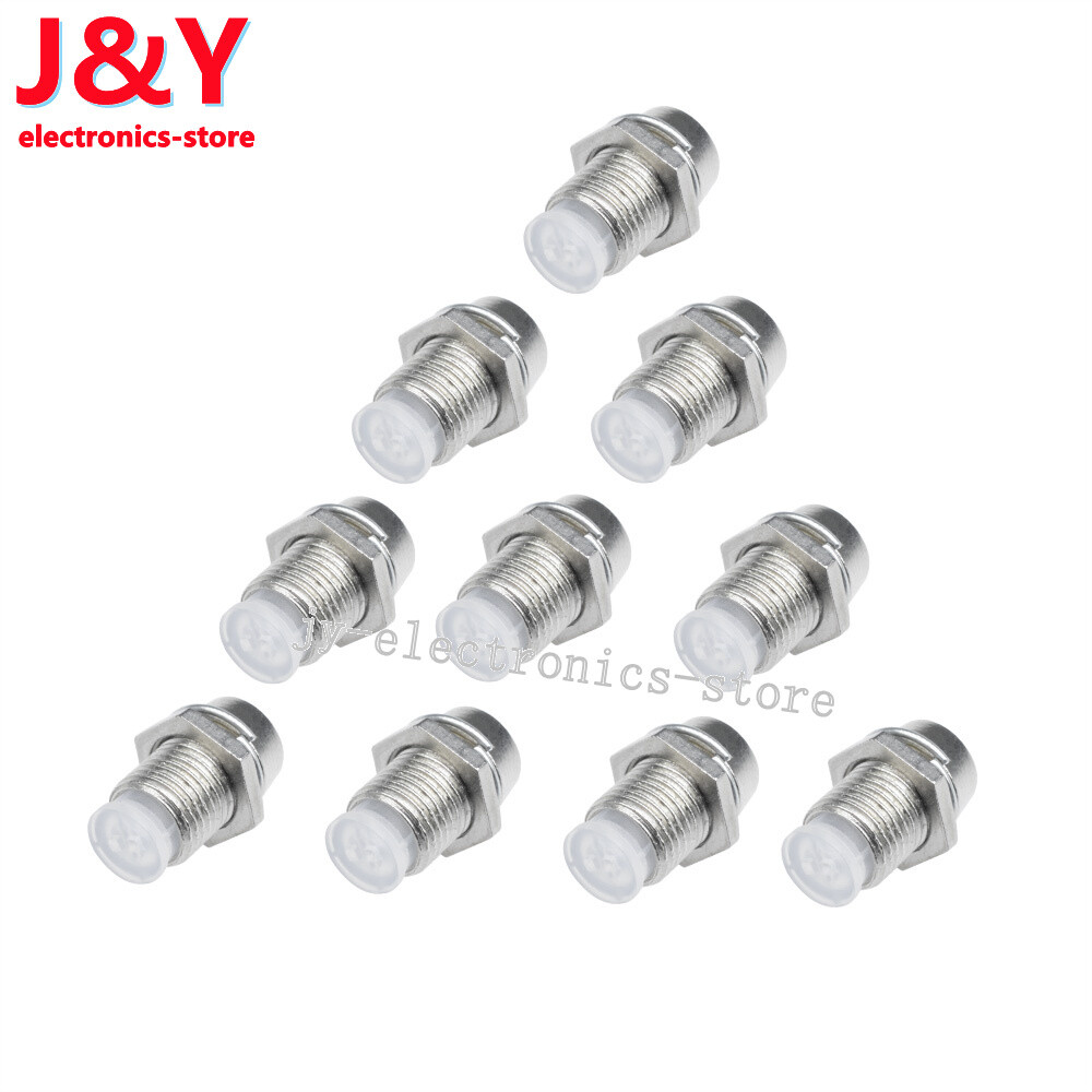 10 x 5MM Chrome Metal Silver Bezel LED Holder Panel Display Mount Base Rubber