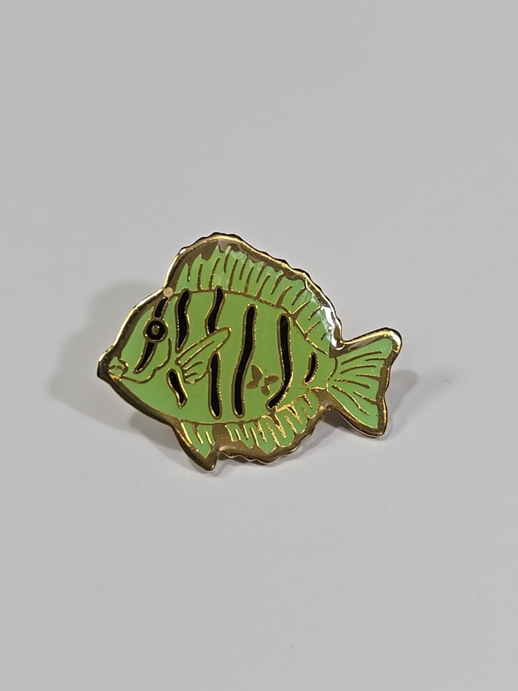 Fish Green Color Lapel Pin Thin Metal