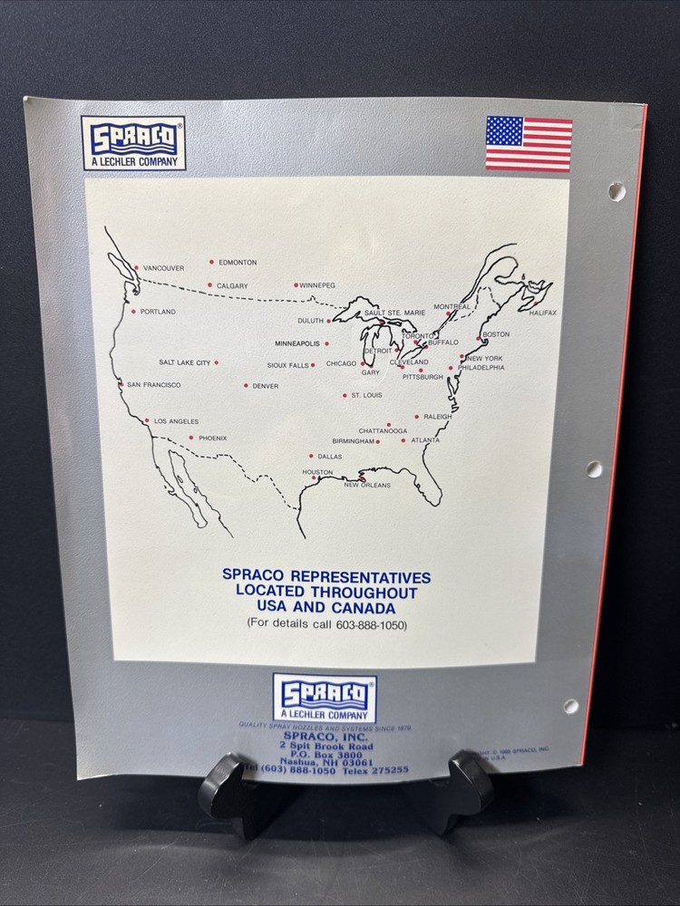 Spraco Spray Nozzle User's Manual Catalog 8507