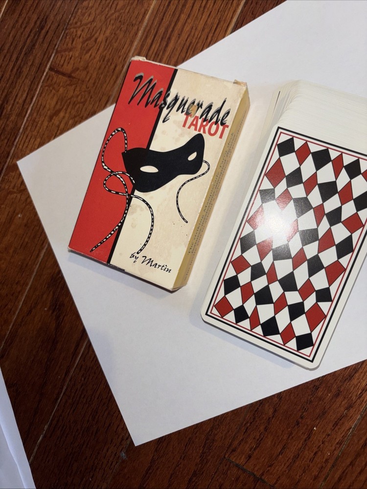 Masquerade Tarot Deck - Rare, Vintage Printed In Belgium - EUC