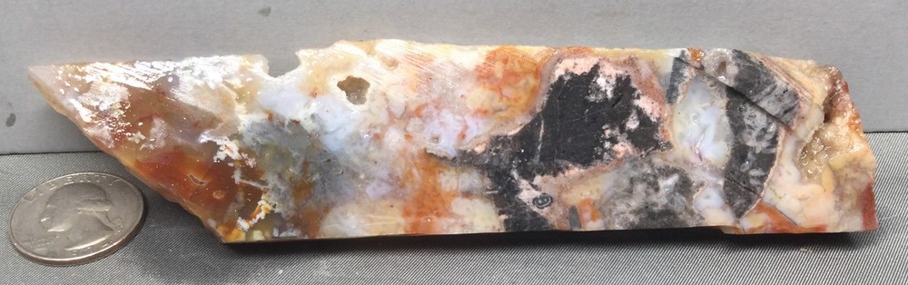 Opalized Agate rough slab for cabbing. Mesmerizing! #OA-004