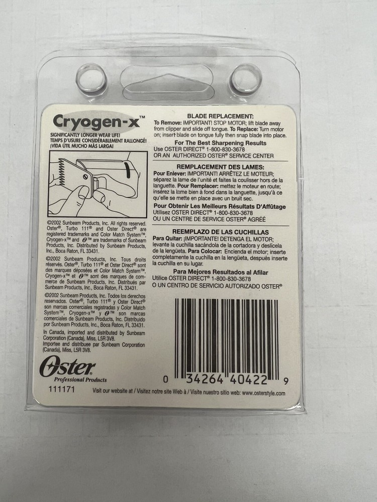 Oster Cryogen -x 76911-056 1.2mm