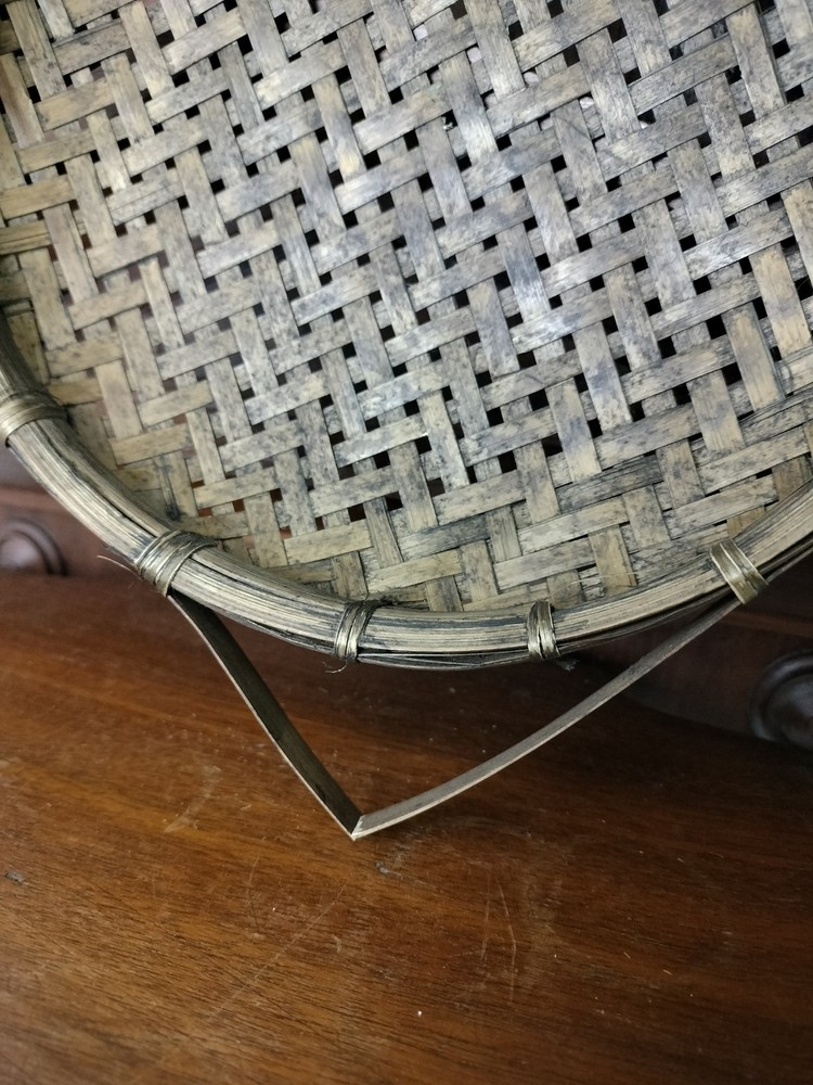 Vintage Bamboo Strainer Sieve Colander Woven