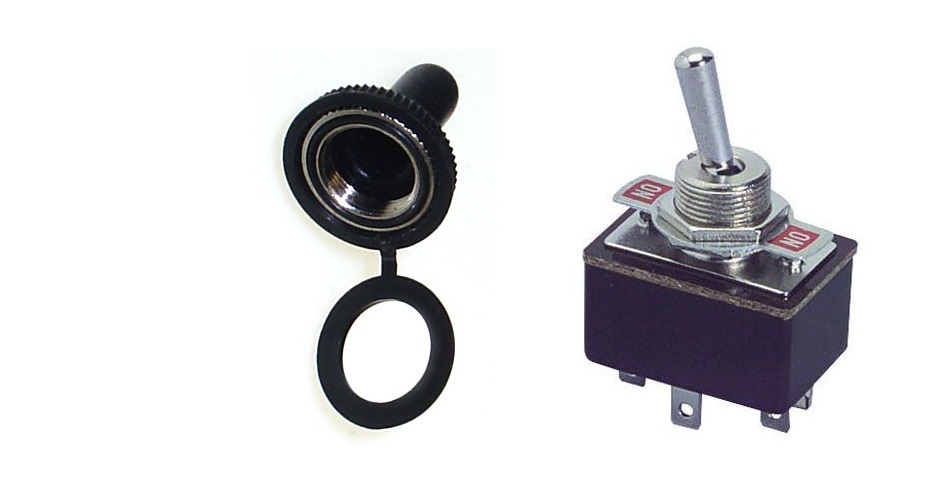 1 PC - DPST (ON-ON) 6P STD TOGGLE SWITCH 4AMP-125V RUBBER COVER # DP3/66-5001