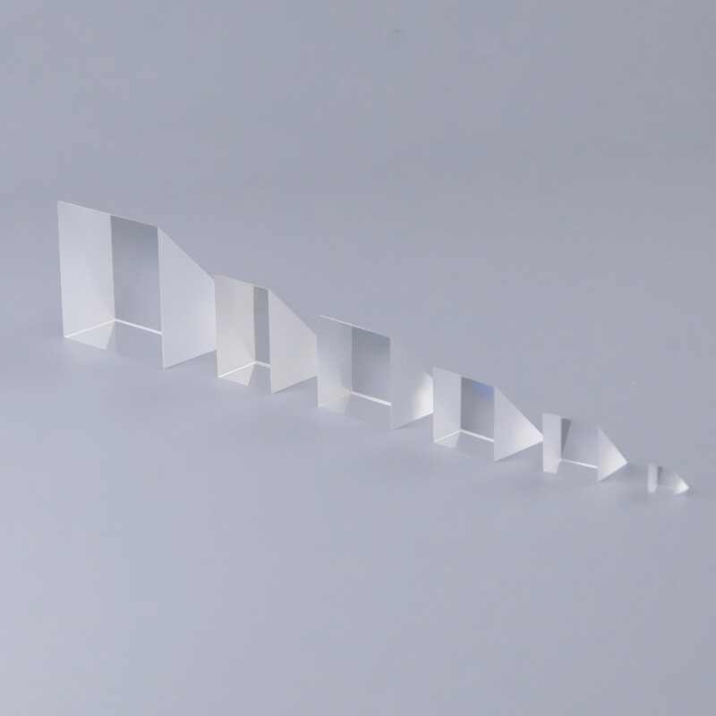 1PC Optical K9 Glass Triangular Right Angle Prism 10-40mm Size Customizable