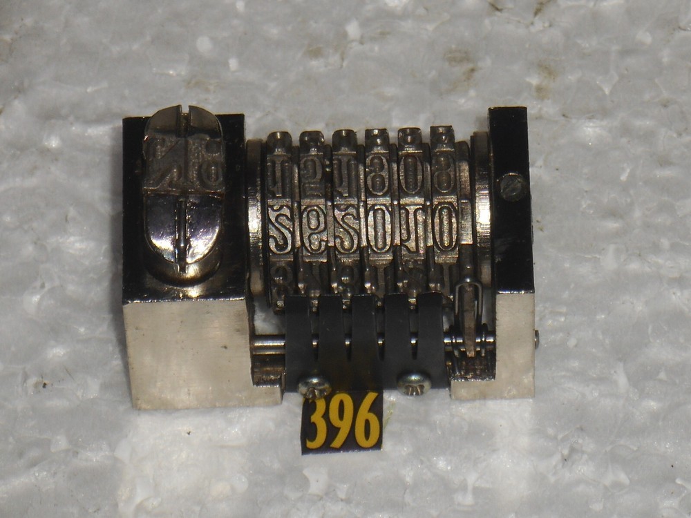 Reverse letterpress numbering machine | 396