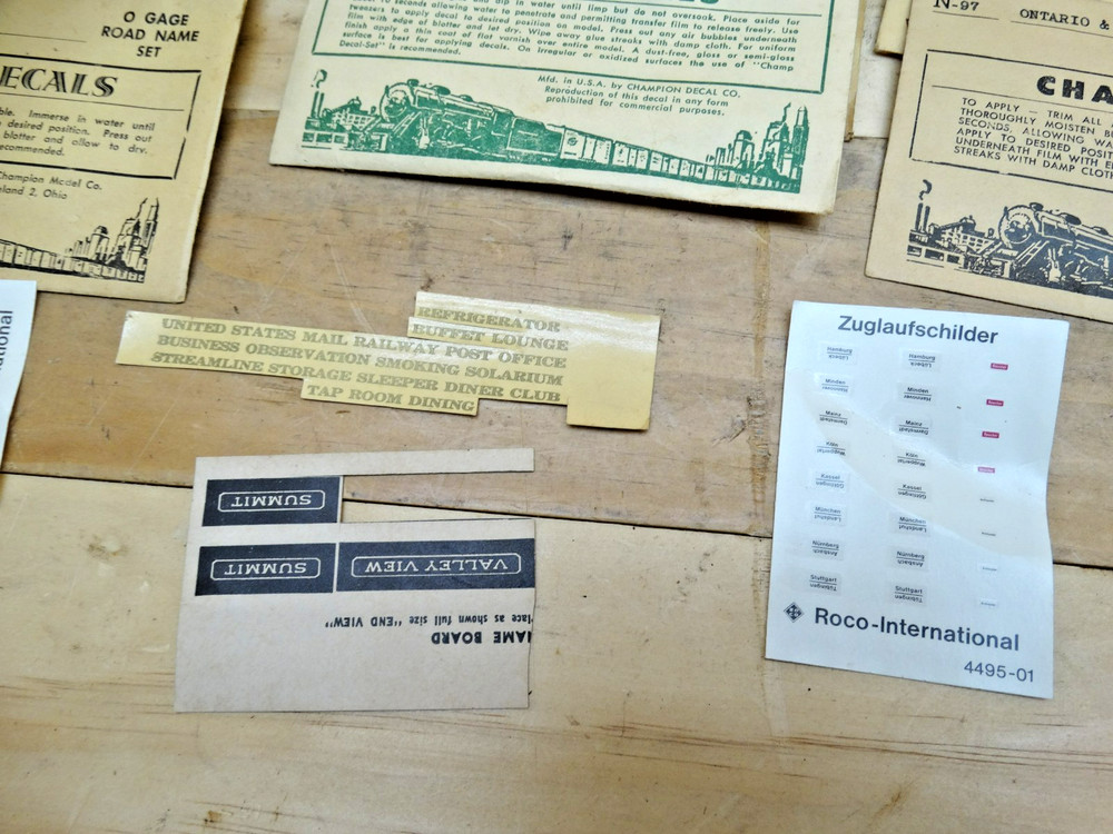 Champ Decal Sets HO Scale Large Mixed Lot
