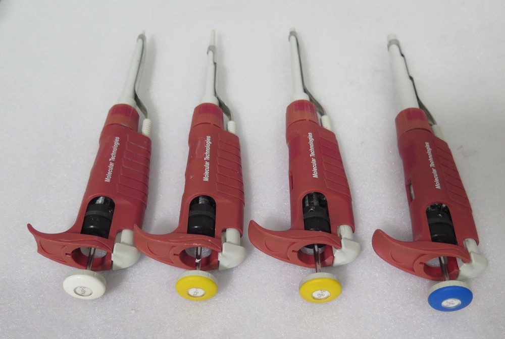 R200220 Lot (4) Molecular Technologies AlphaPette Pipettes Single Channel