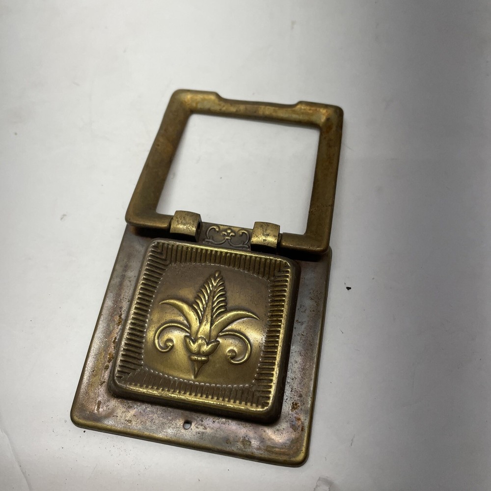 1 Vintage Solid Brass Cupboard Cabinet Door Pull Handle