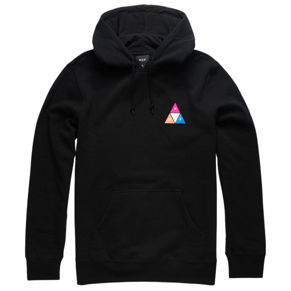 Size Medium Huf Prism Pull Over Hoodie - Black