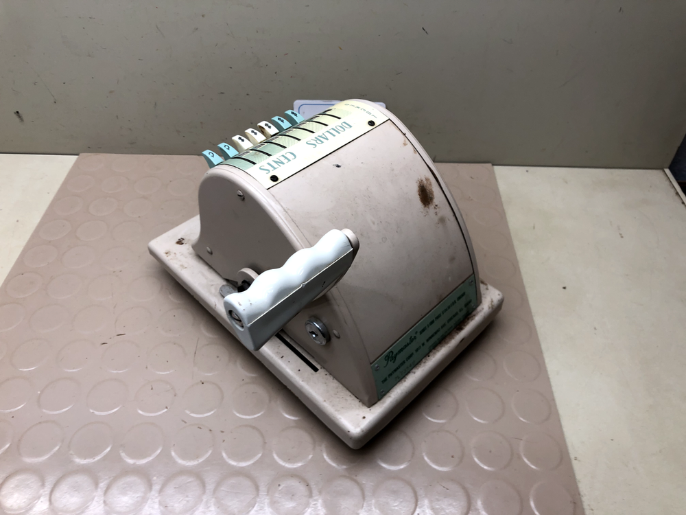 Vintage Paymaster Series S-1000 Check Writer Machine