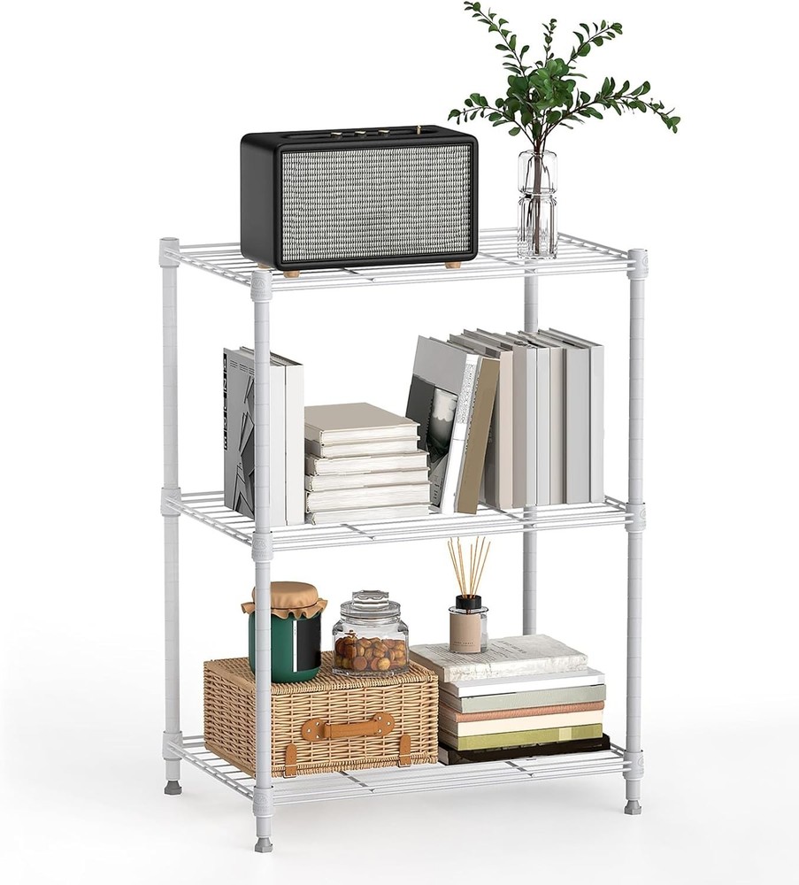 Adjustable 450 lbs Capacity Wire Shelving Unit - Essential Storage Solution