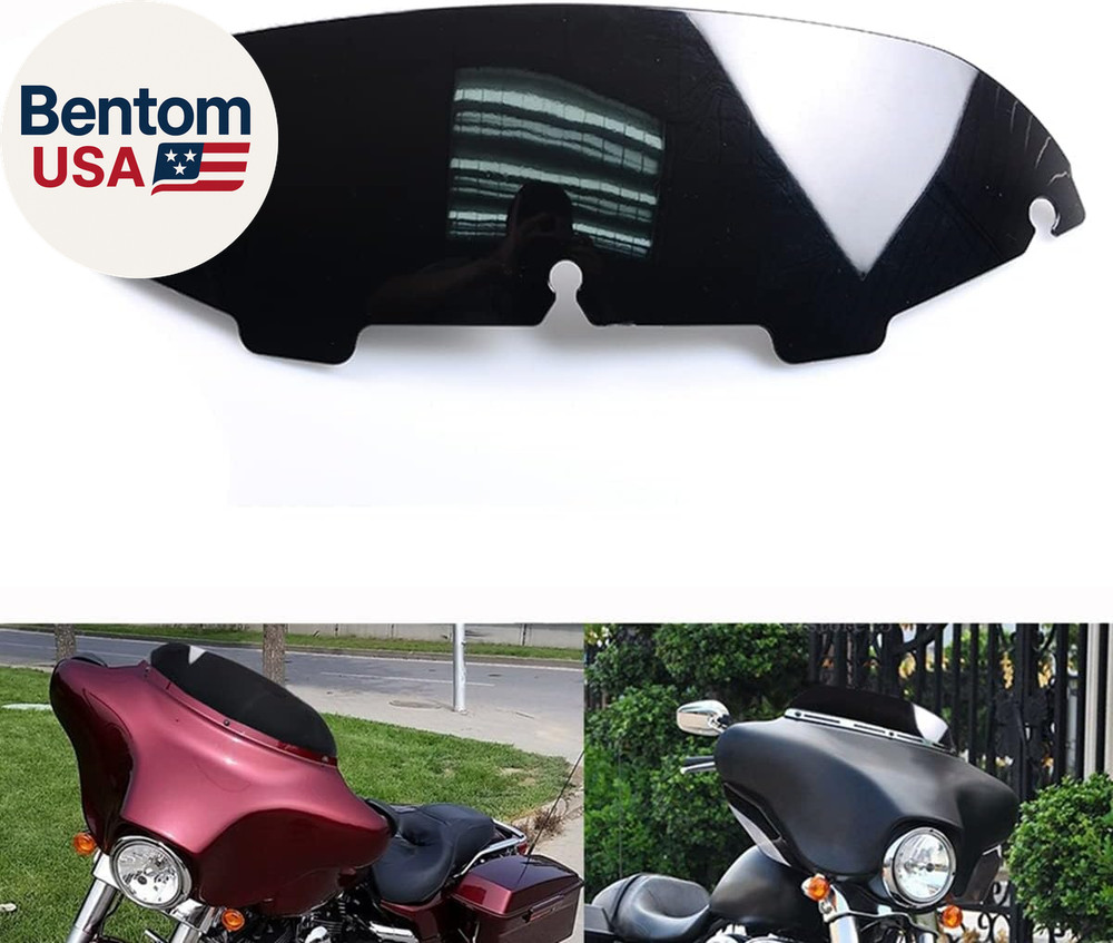 Black 4.5" Windshield Windscreen Compatible for 96-13 Harley Davidson Touring St