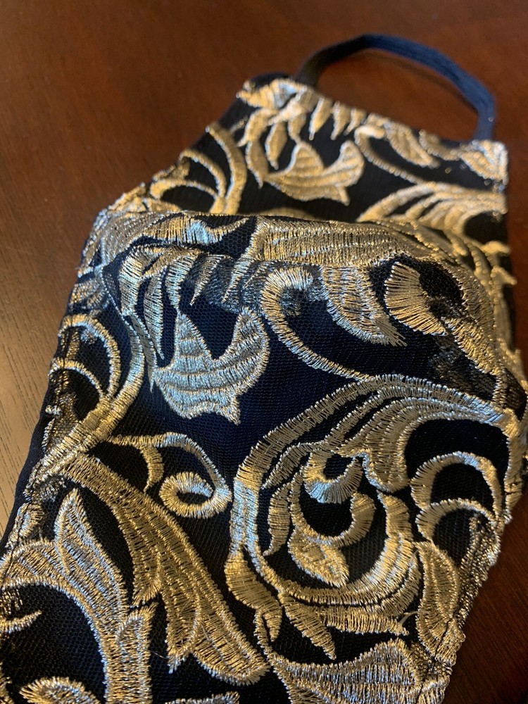 Gold Lace Face Mask