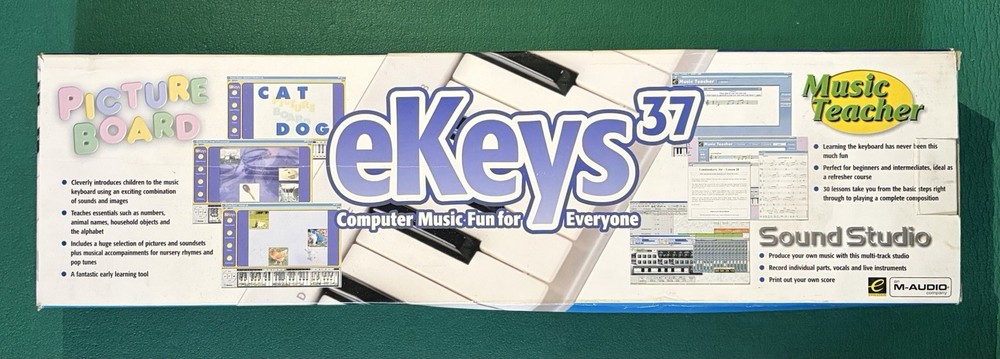 M-Audio Evolution eKeys 37 Musical Keyboard USB - White - use w/ PC or Mac