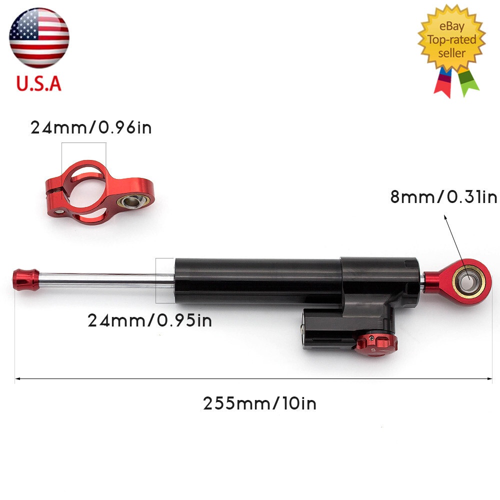 CNC Universal Shock Steering Damper Linear Stabilizer Reversed Safety Control