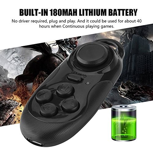 Mini Bluetooth Game Controller Joystick, Portable Remote Gamepad Selfie Timer