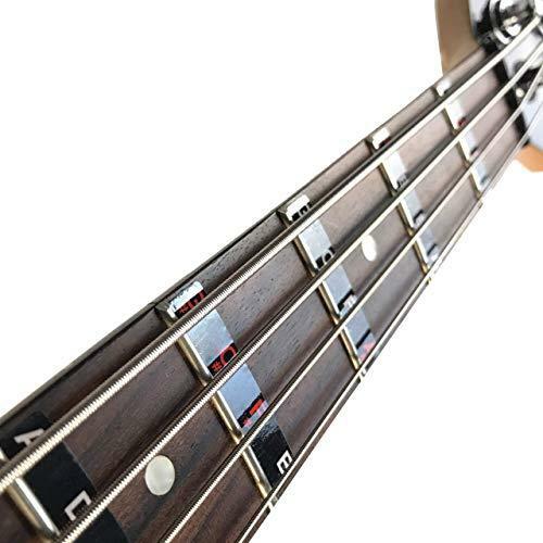 Bass Guitar Fretboard Note Map Decals/Stickers for Learning Notes, Chords &