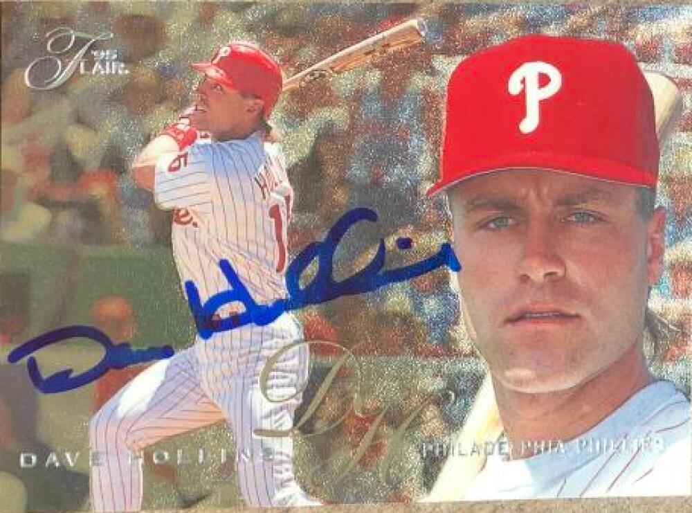 Dave Hollins Autographed 1995 Flair #391