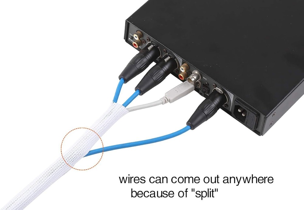 10ft Insulated Cord Protector with Split Design - Safe & Stylish Cable Sleeve