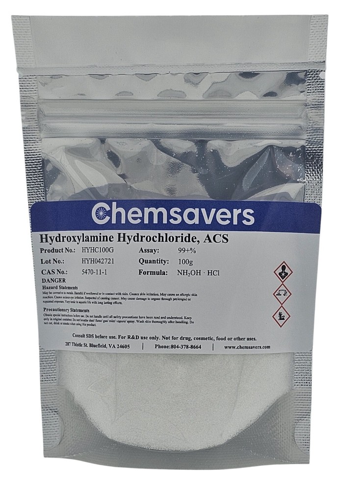 Hydroxylamine Hydrochloride, ACS, 99+%, 100g