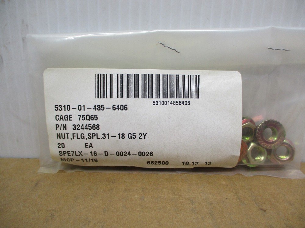 20 OSHKOSH #3244568 SELF LOCKING NUTS