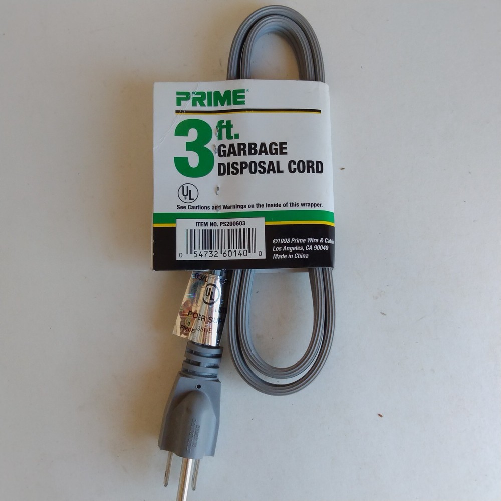 Prime 3 Ft Garbage Disposal Cord