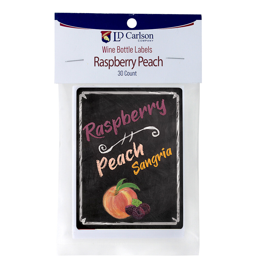 Raspberry Peach Sangria Wine Labels 30/Pack Mist Collection