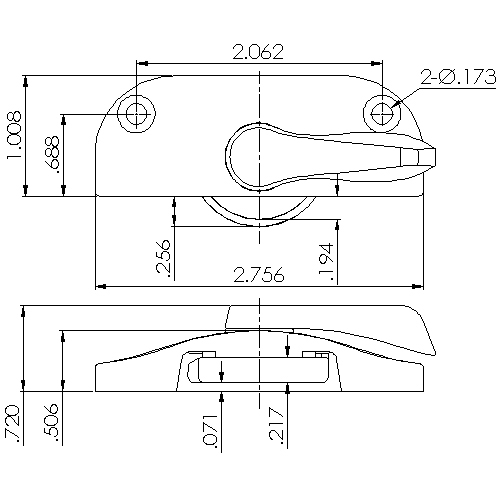 Window Sash Lock 3621WHITE