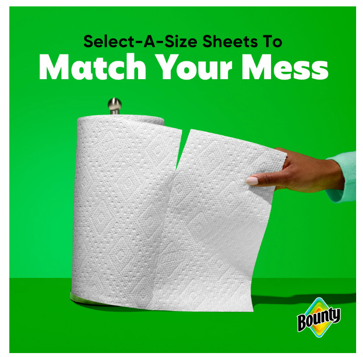 Select-A-Size Printed Paper Towels, 2 Triple Rolls, 123 Sheets