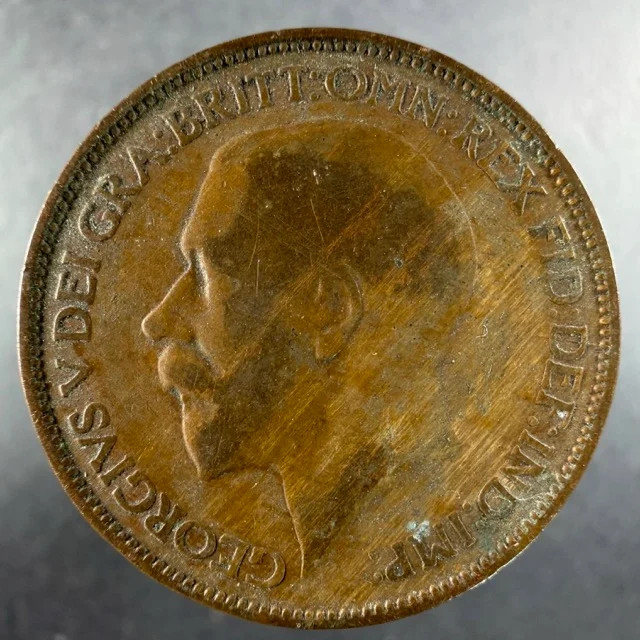 1921 Great Britain Half Penny Lightly Circulated