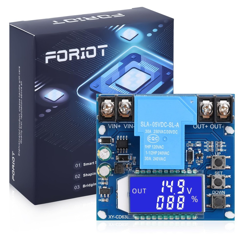 Low Voltage Cutoff Controller DC 6-60V 30A Low Voltage Disconnect Protection ...