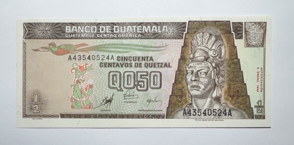 Guatemala banknote 50 Centavos 1998  UNC