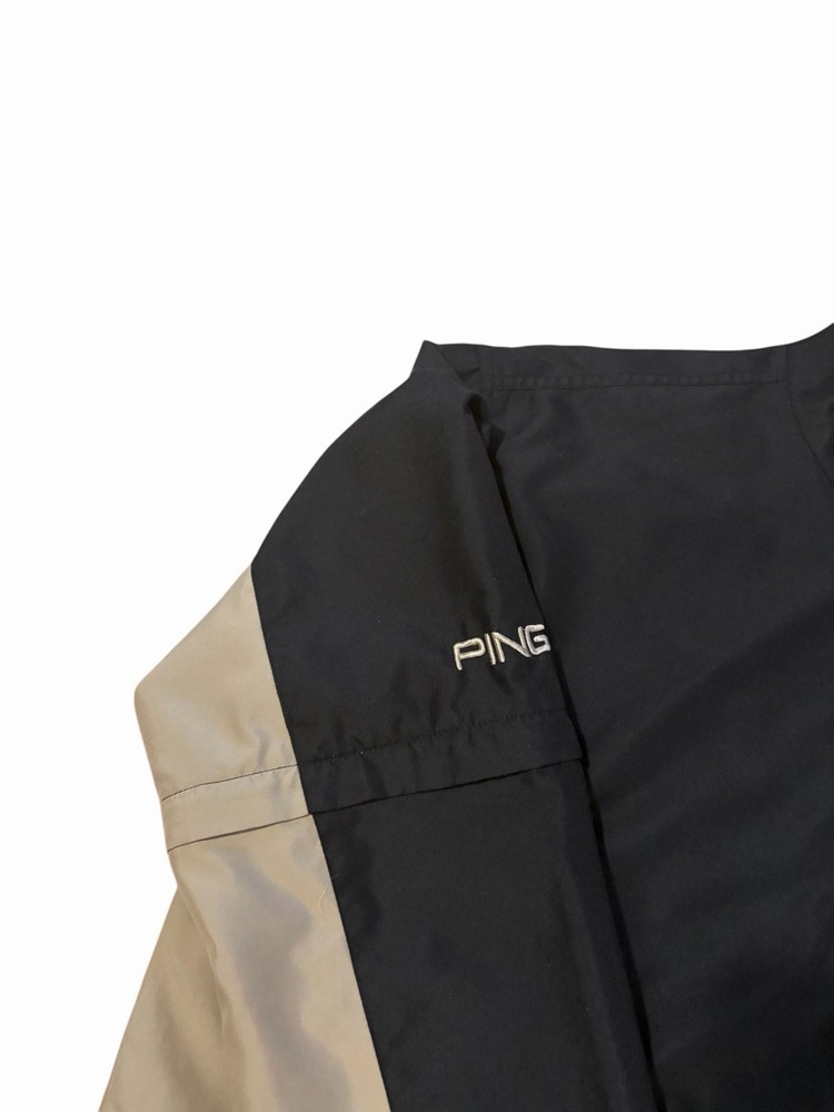 PING Half Zip Windbreaker Pullover Jacket Men’s Medium Convertible Sleeves