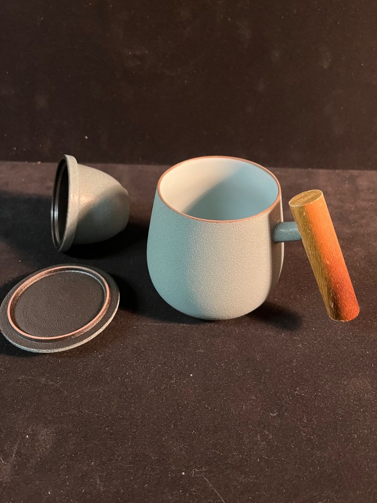 400ml Ceramic Mug Tea Filter Cup Tea Water Separation Cup
