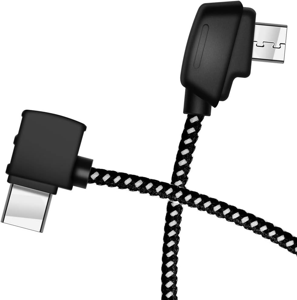 Hanatora Micro-AB to USB C 8.14 Inch Remote Controller Cable for DJI Black