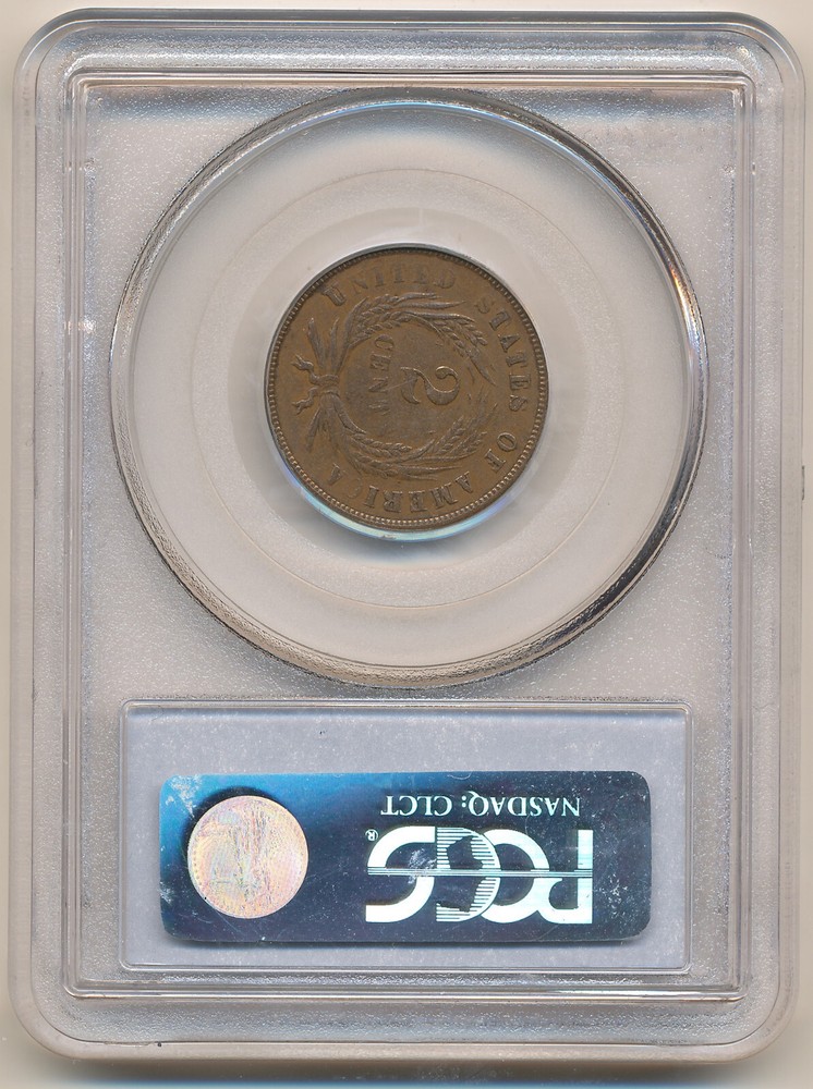 1867 2C Two Cent Piece XF 45 PCGS D.D.O. Doubled!