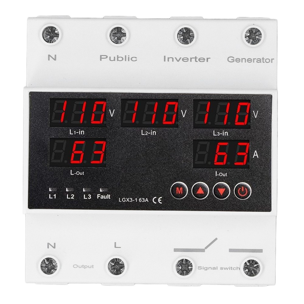 ´AC110V 3 Phase 4 Wire Automatic Transfer Switch 63A Changeover Switch Voltage