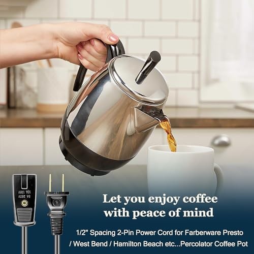 Replacement Power Cord Percolator Electrical Appliance Black