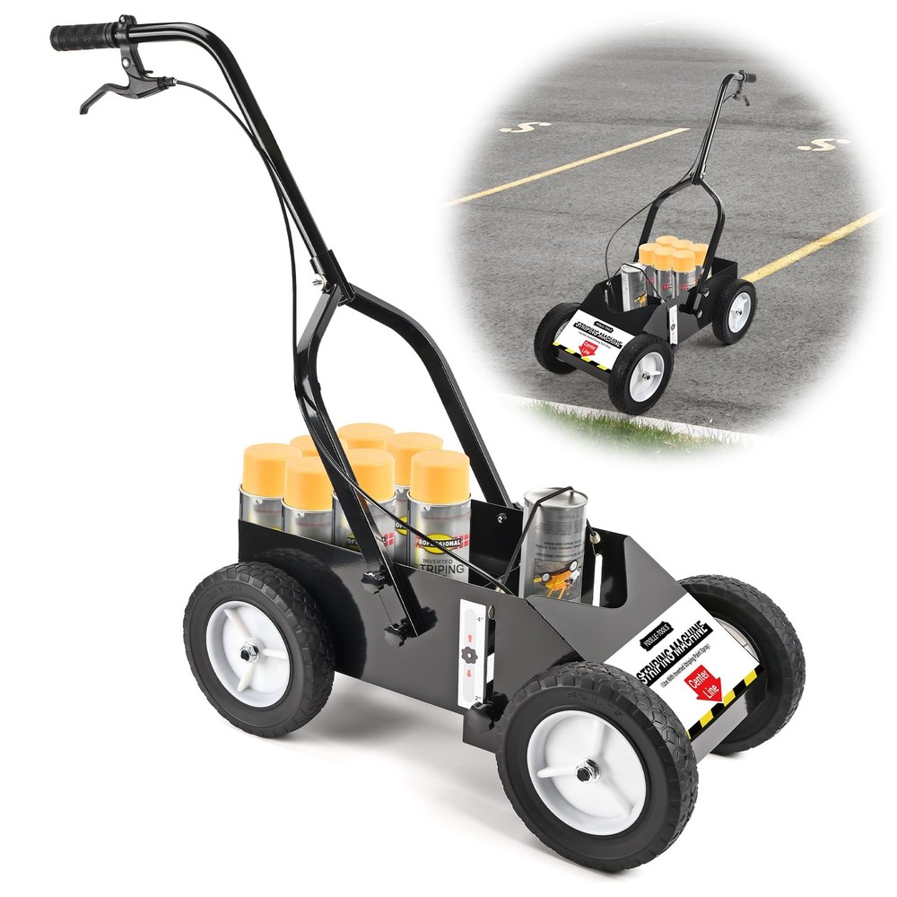 YOOLLE-TOOLS Heavy Duty Striping Line Marking Machine, 28.3", black