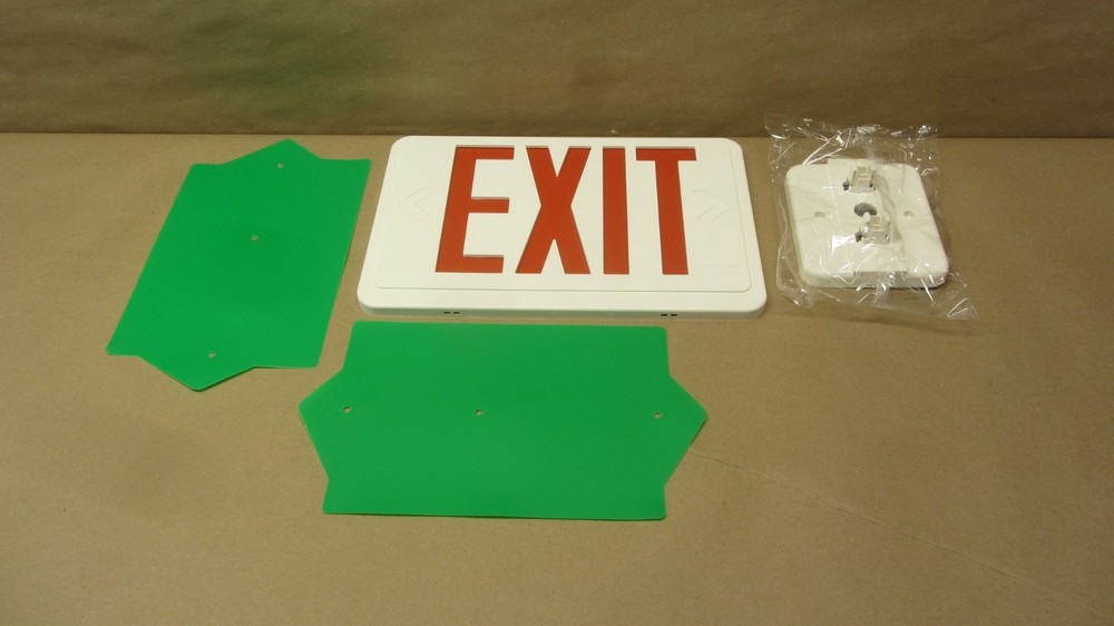 Lithonia Lighting Basics LED Exit Sign/Emergency Light Combo, 2-Head Fixture