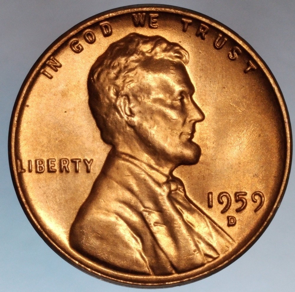 1959-D Lincoln Memorial Cent - GEM BU