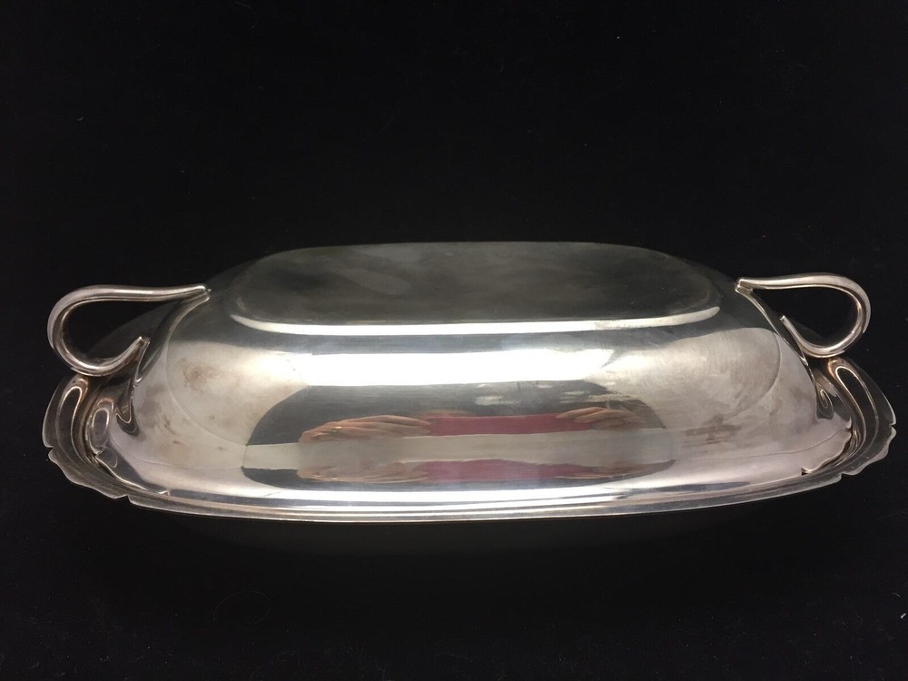 Reed & Barton Mayflower 5002 Oval Covered Silverplate Vegetable Dish dated 1947