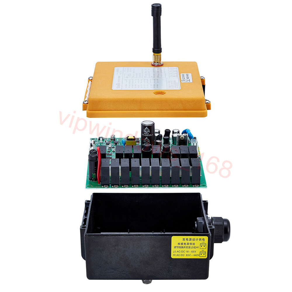 Industrial 8 Keys Crane Remote Control Wireless Transmitter Push Button Switch