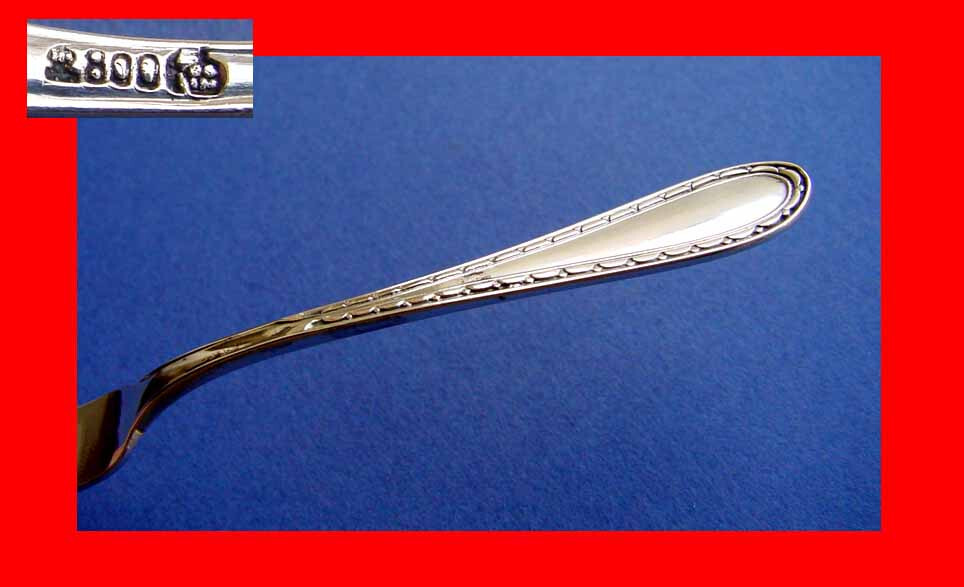 Elegant Serving Fork, 800 Silver B29