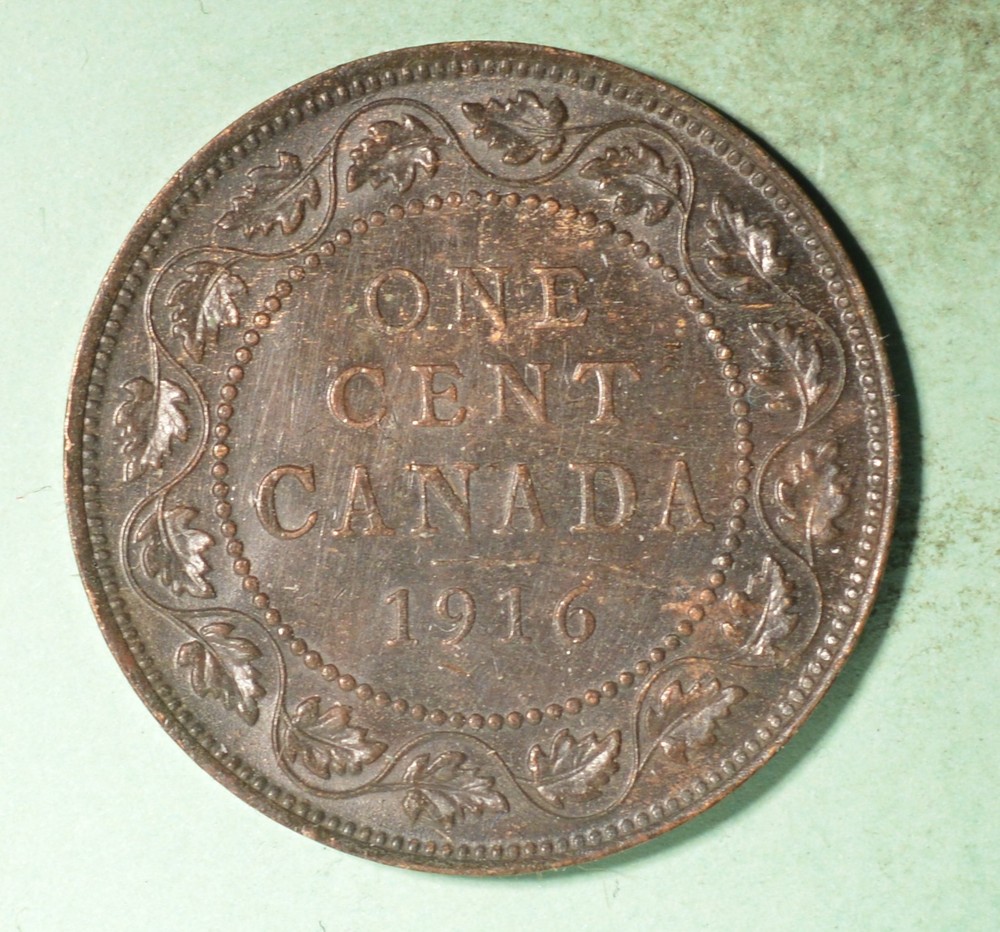 1916 - Canada Large Cent  - INV#D-136