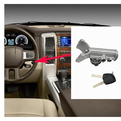 Ignition Starter Switch Cylinder Housing Assembly with 2 Keys Replacement