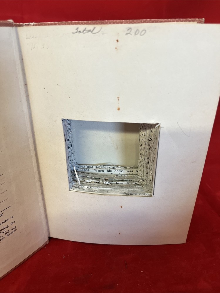 Hidden Compartment Real Book Hide A Book Cut Out Middle Unique School Text Book