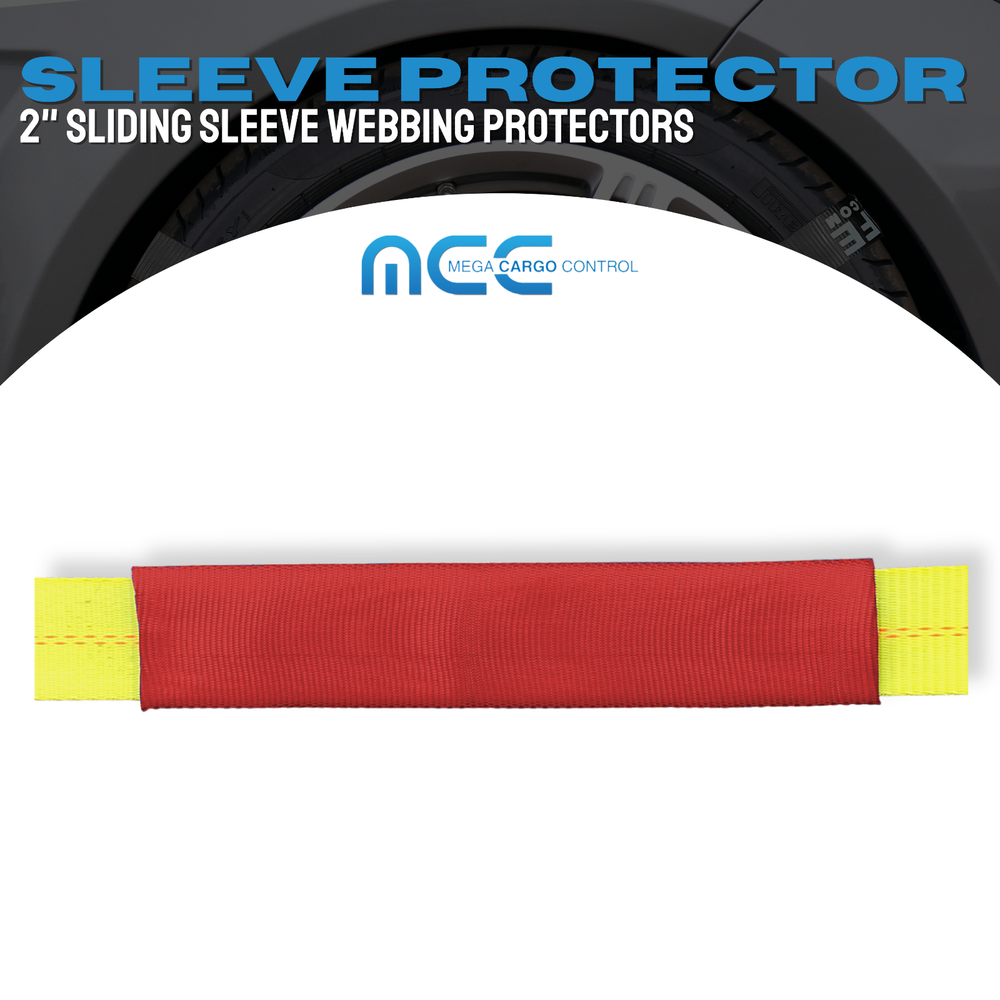 10 Pack 12" Sliding Sleeve Webbing Web Protector for 2" Ratchet Tie Down Strap
