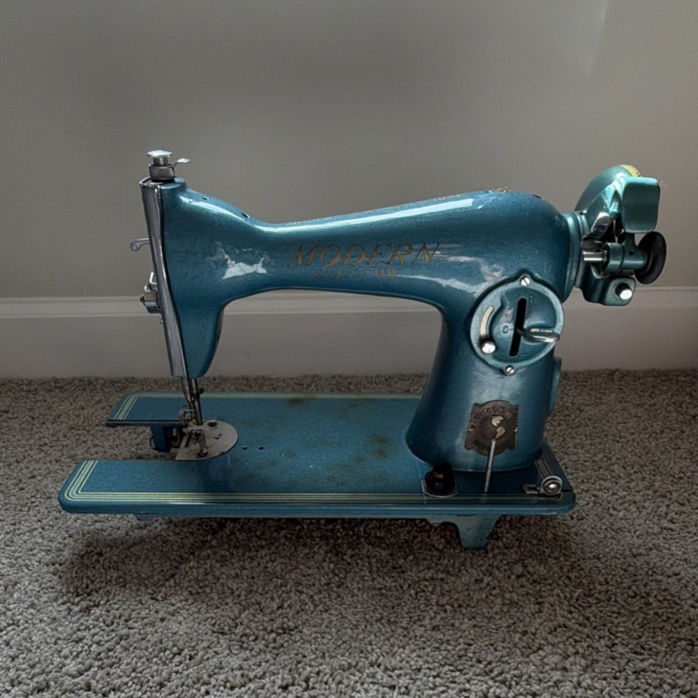 Modern Electric Precision Built Sewing Machine Teal